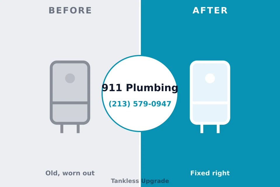 Before and after: plumbing repair The Galena Territory, IL
